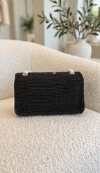 Chanel Embroidered Raffia Flap Bag