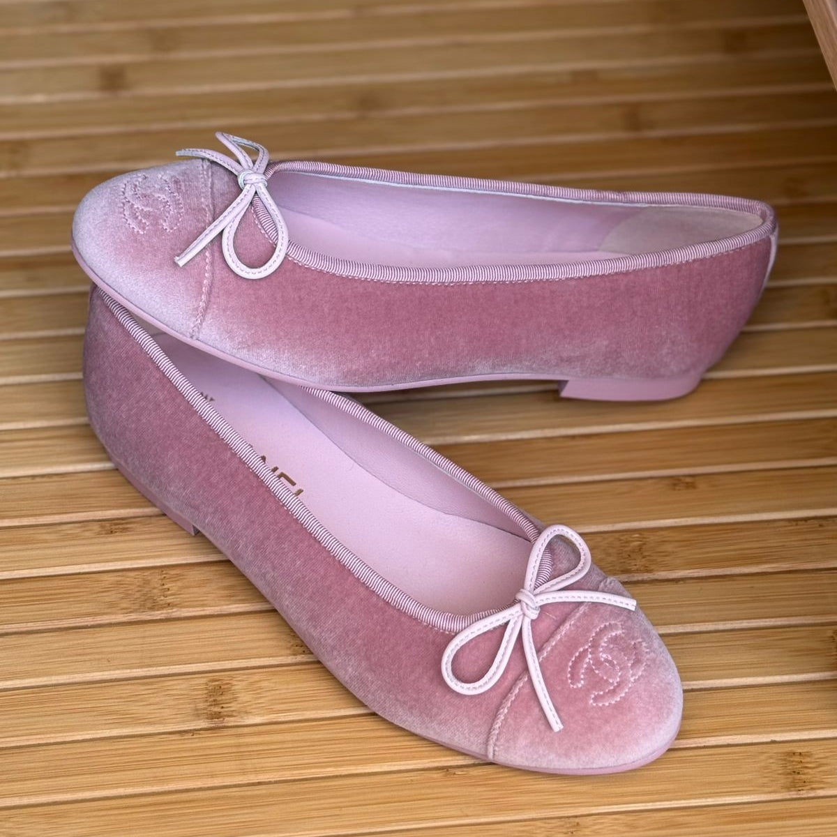 Chanel Ballerina Pink Velvet