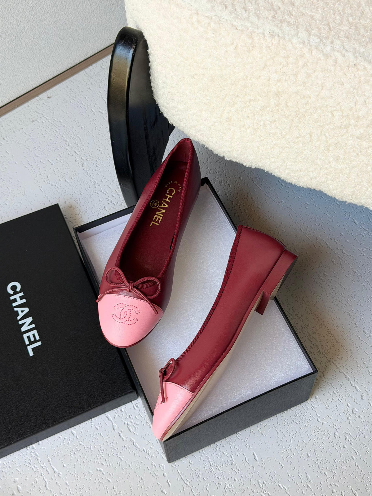 Chanel Ballerina Burgundy | Pink