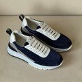 BRUNELLO CUCINELLI Suede runner sneakers Navy blue