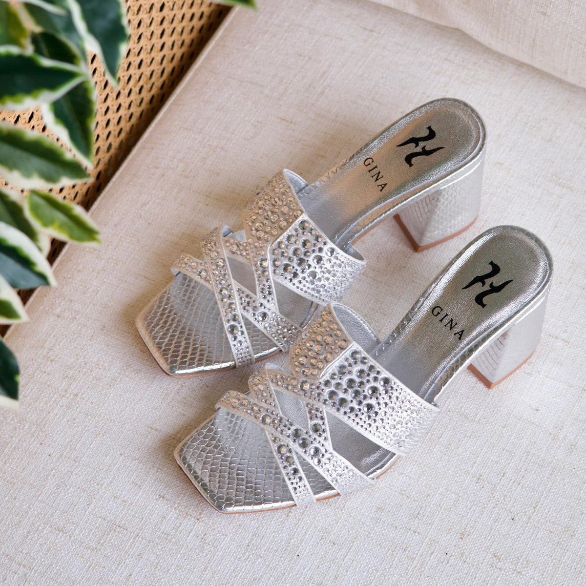 Gina Embellished Sandal (High Heel)