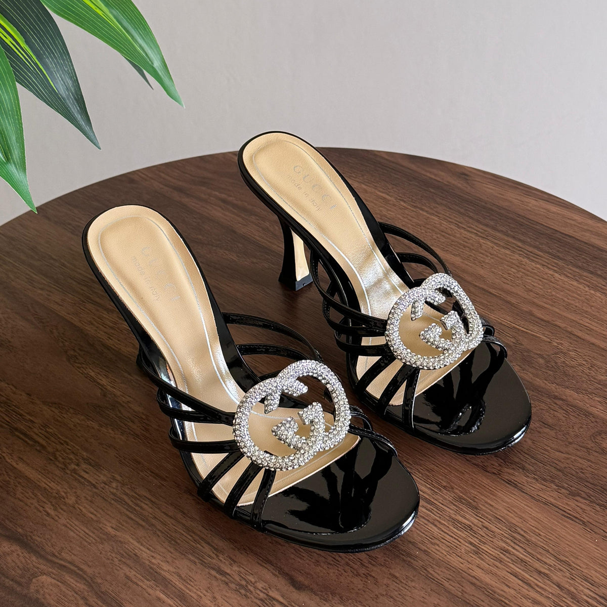 Gucci G 85 Crystal embellished Sandals