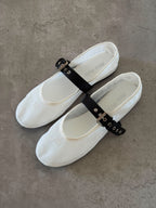 Miu Miu Ballerina Flat Shoe in Mesh Fabric