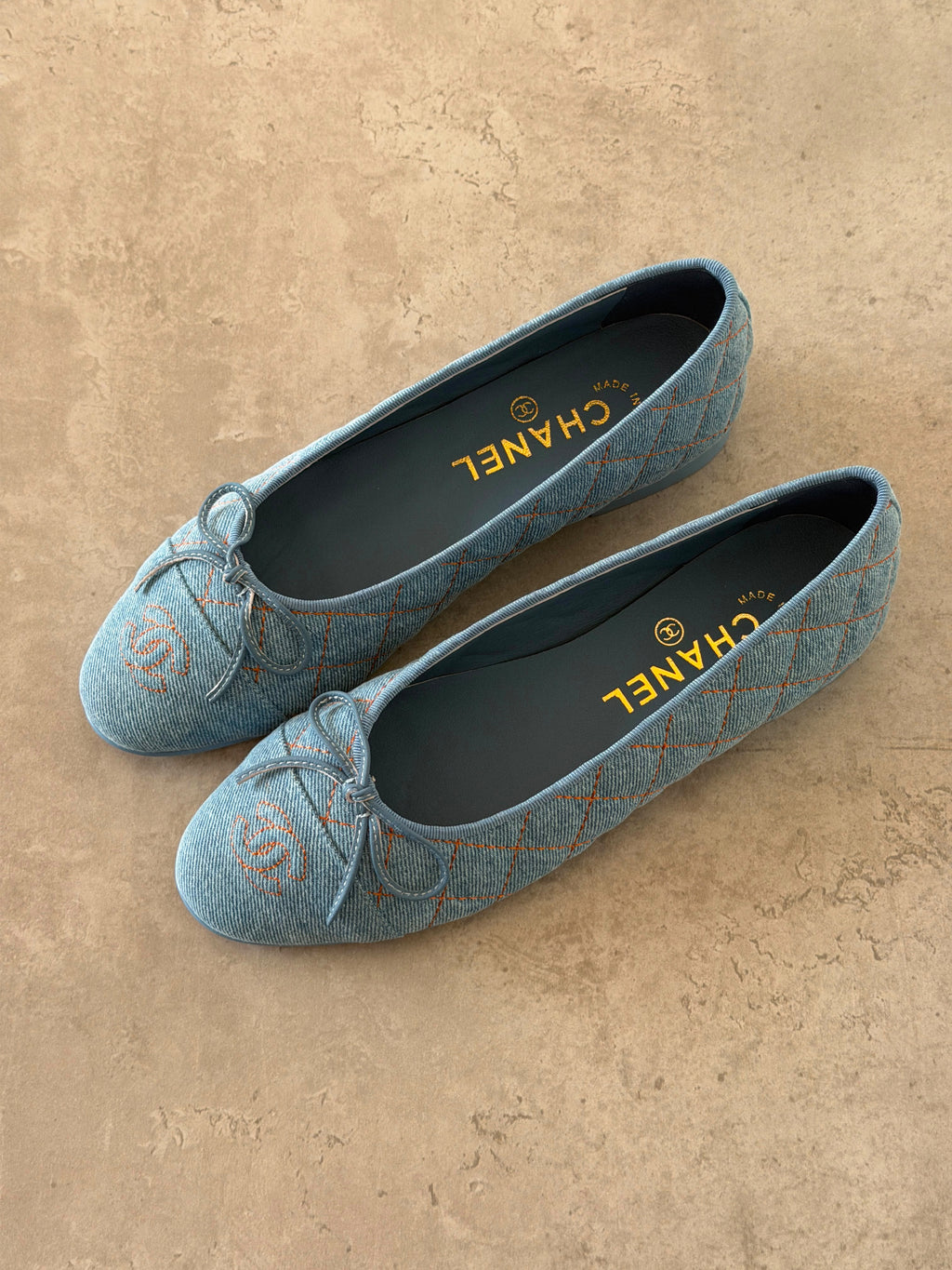 Chanel Denim Ballet Flats