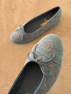 Chanel Denim Ballet Flats