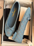 Chanel Denim Ballet Flats