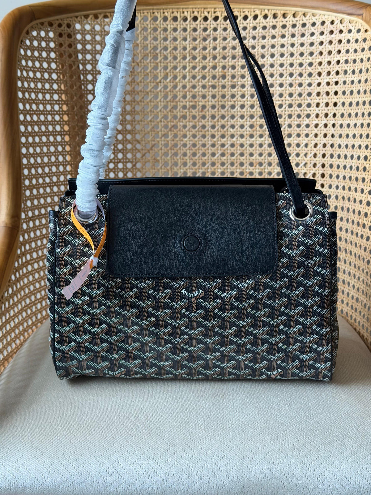 Goyard Rouette Souple: Chevron Canvas & Leather